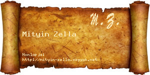 Mityin Zella névjegykártya